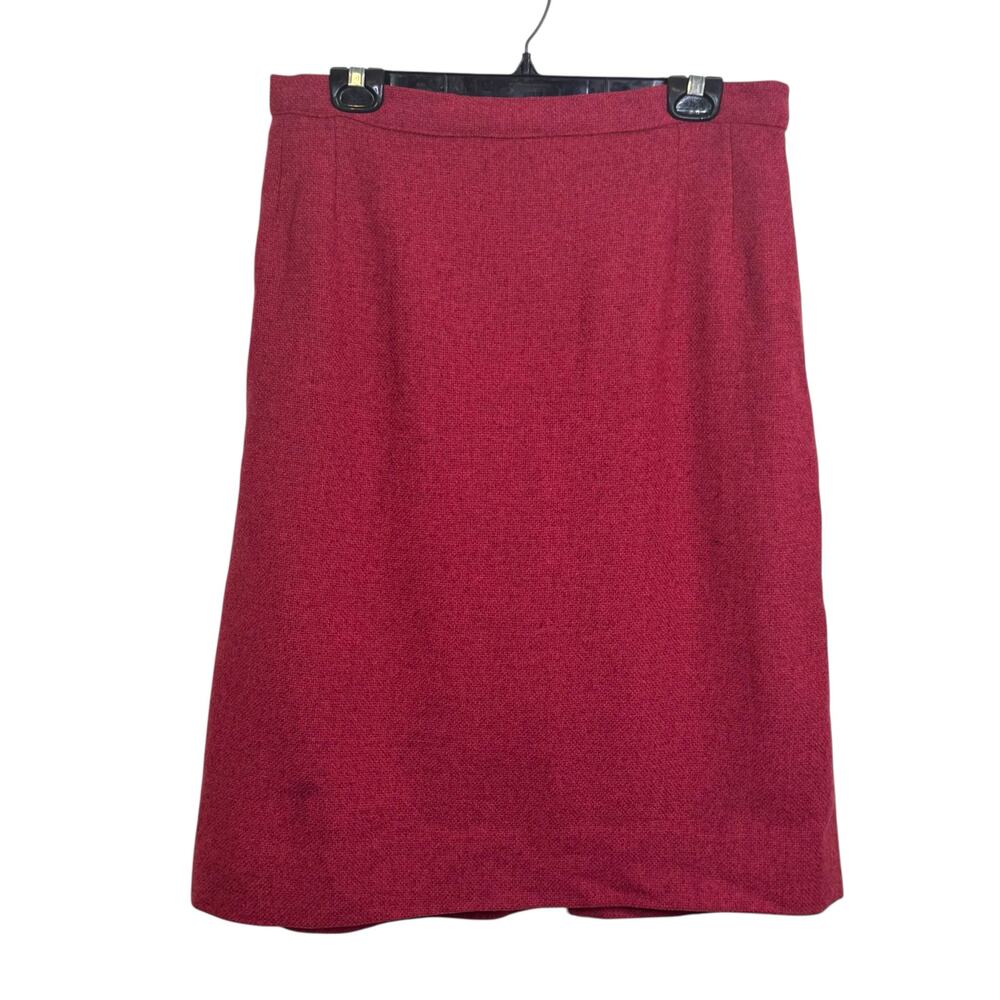 Munrospun Made in Scotland Heather Pink Tweed Wool Skirt